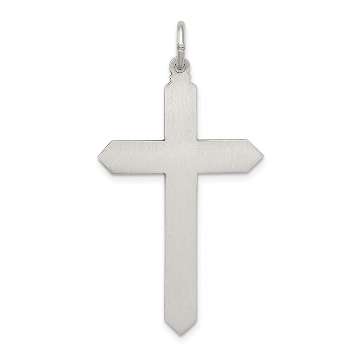 Million Charms 925 Sterling Silver June Birthday Month Colored Stone Relgious Cross Pendant
