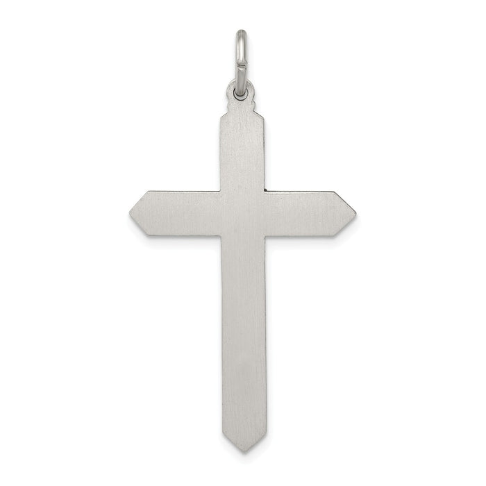 Million Charms 925 Sterling Silver July Birthday Month Colored Stone Relgious Cross Pendant