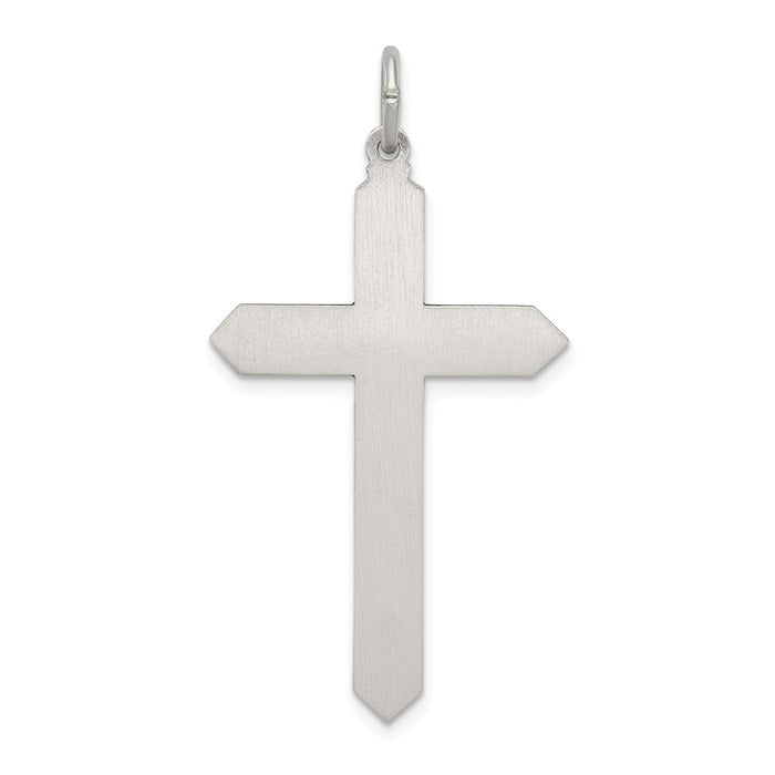 Million Charms 925 Sterling Silver August Birthday Month Colored Stone Relgious Cross Pendant