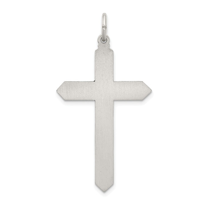 Million Charms 925 Sterling Silver October Birthday Month Colored Stone Relgious Cross Pendant