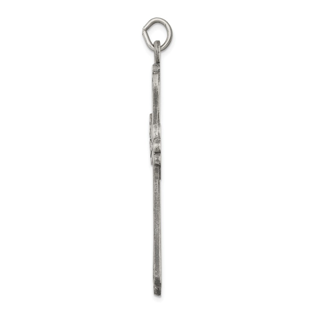 Million Charms 925 Sterling Silver Antiqued Relgious Cross Charm