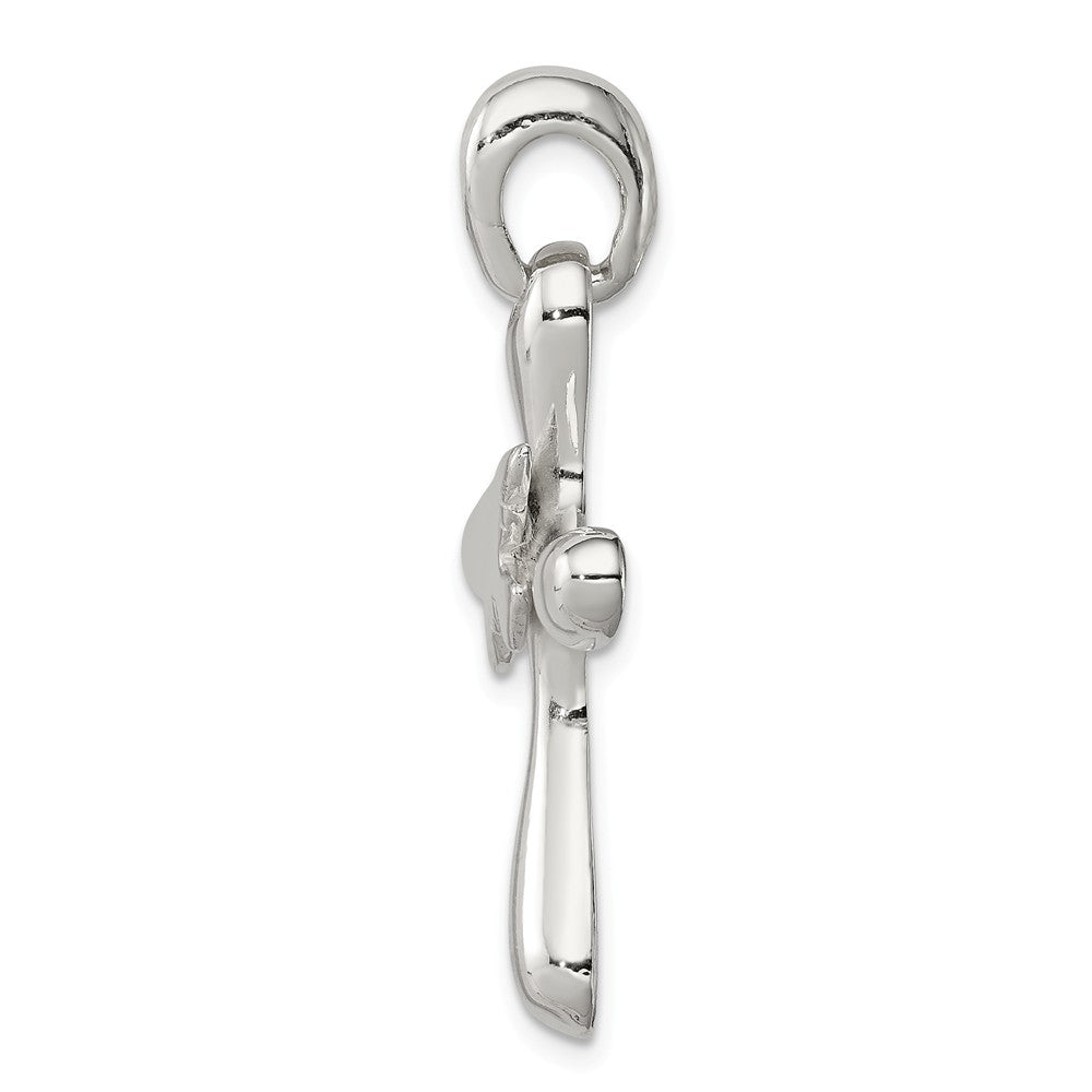 Million Charms 925 Sterling Silver Dove Relgious Cross Pendant
