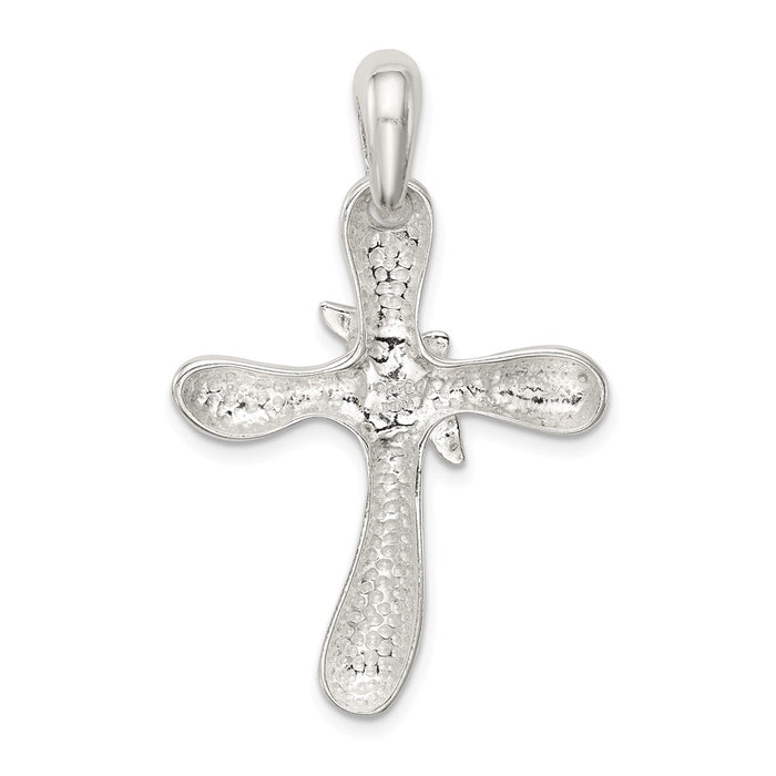 Million Charms 925 Sterling Silver Dove Relgious Cross Pendant