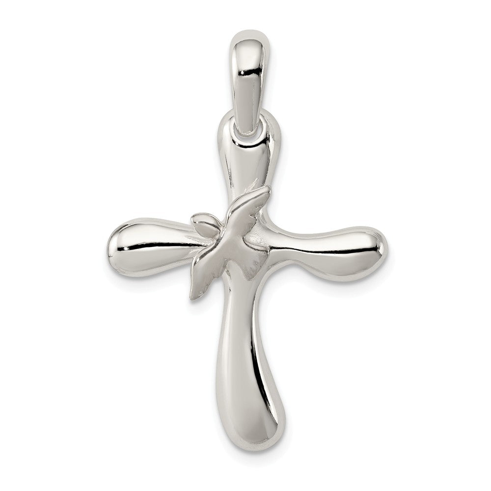 Million Charms 925 Sterling Silver Dove Relgious Cross Pendant