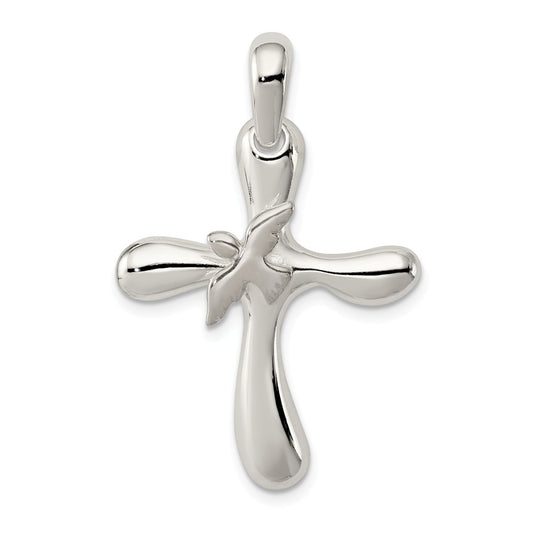 Million Charms 925 Sterling Silver Dove Relgious Cross Pendant