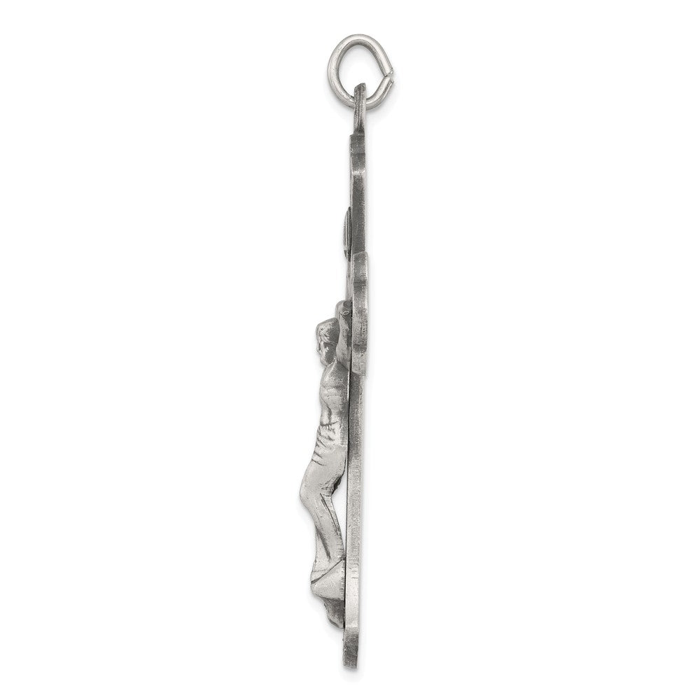 Million Charms 925 Sterling Silver Antiqued Inri Relgious Crucifix Pendant