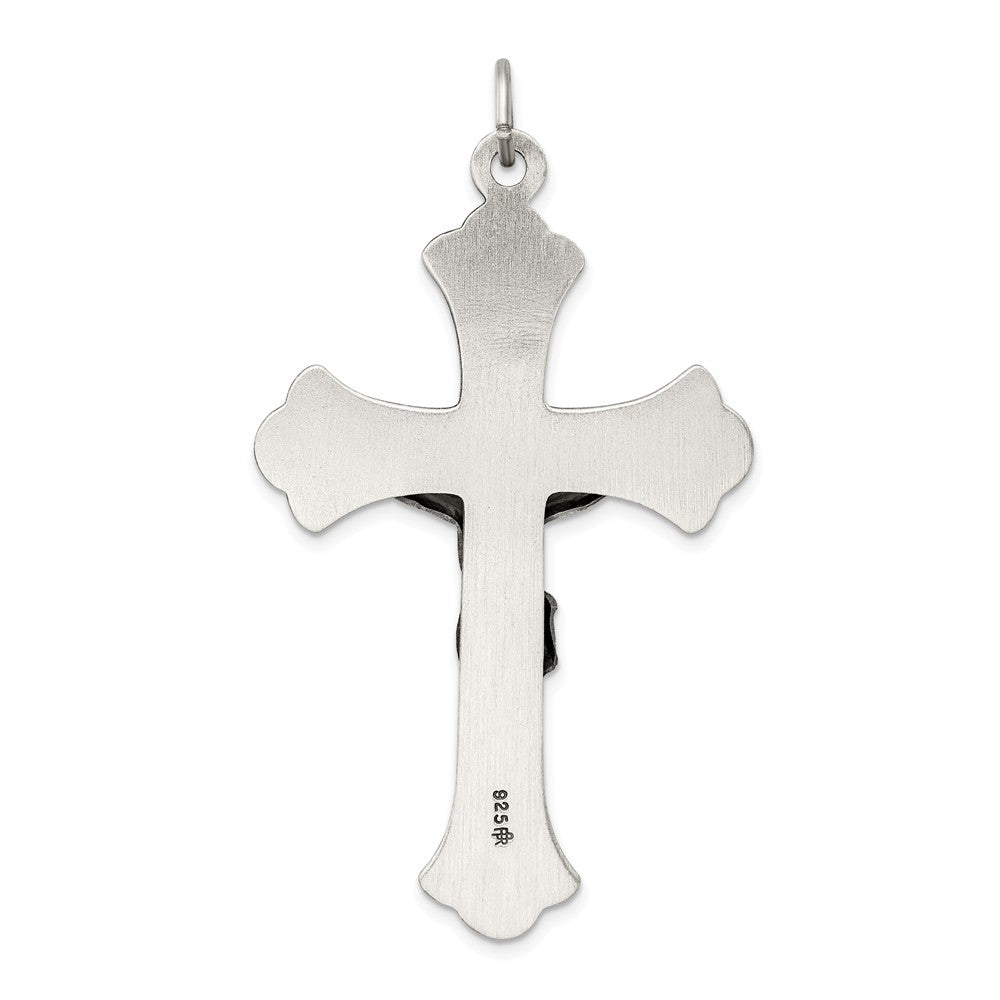Million Charms 925 Sterling Silver Antiqued Inri Relgious Crucifix Pendant