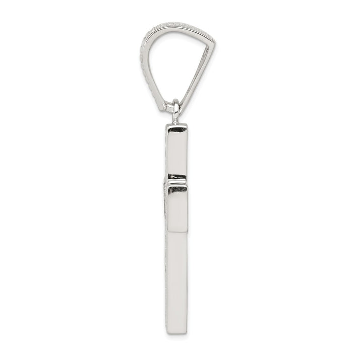 Million Charms 925 Sterling Silver (Cubic Zirconia) CZ Relgious Cross Pendant