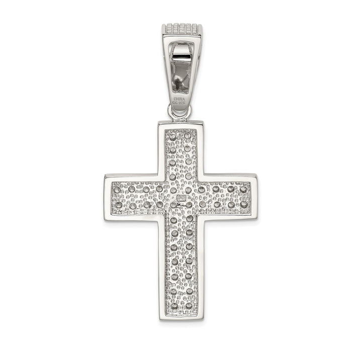 Million Charms 925 Sterling Silver (Cubic Zirconia) CZ Relgious Cross Pendant