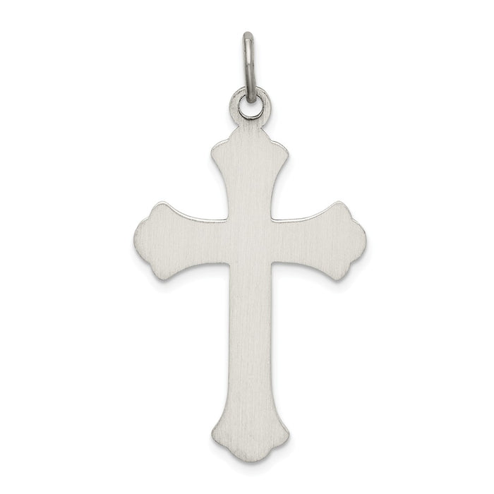 Million Charms 925 Sterling Silver Antiqued Relgious Cross Pendant