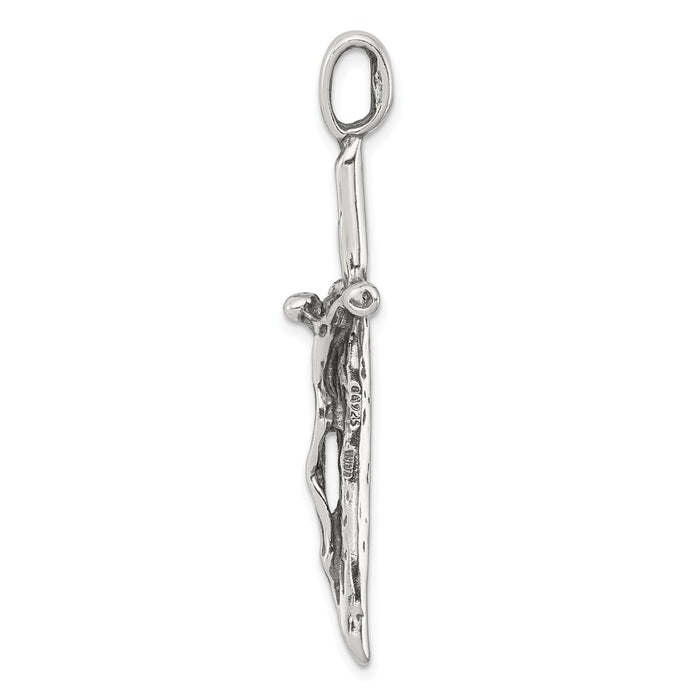Million Charms 925 Sterling Silver Antiqued Relgious Crucifix Charm