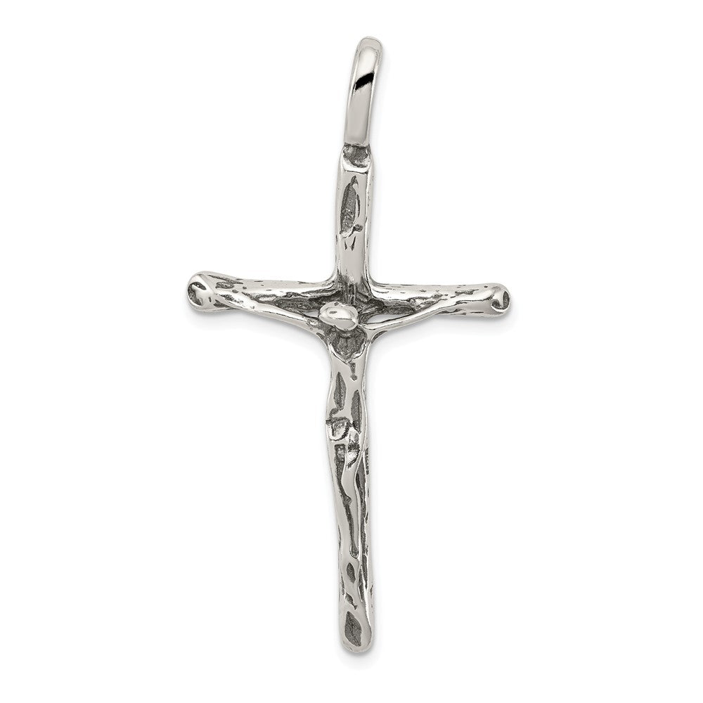 Million Charms 925 Sterling Silver Antiqued Relgious Crucifix Charm