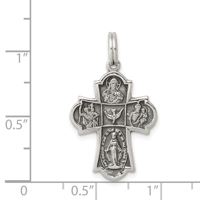 Million Charms 925 Sterling Silver Relgious Cross Charm