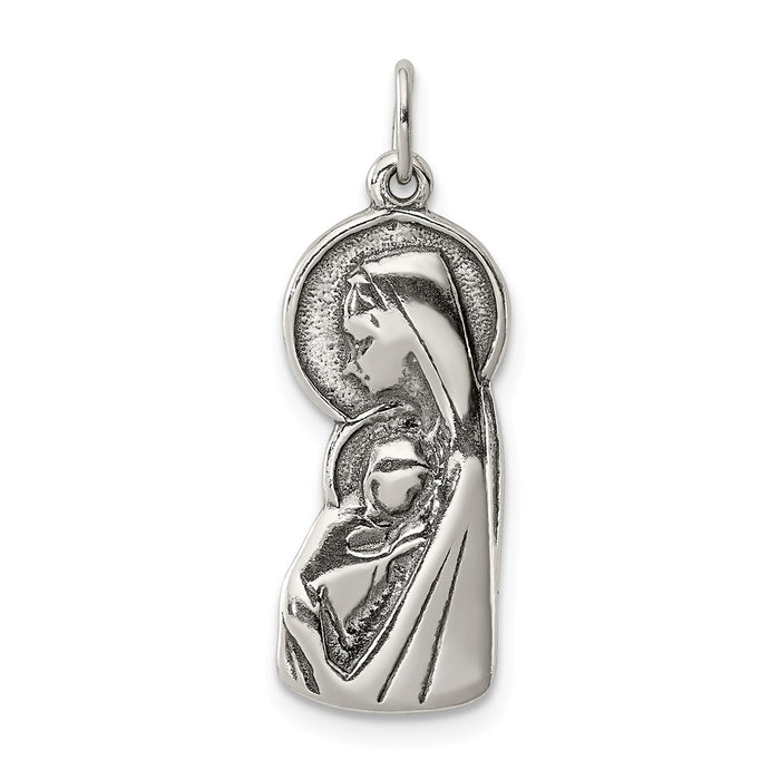 Million Charms 925 Sterling Silver Blessed Mary & Child Jesus Charm