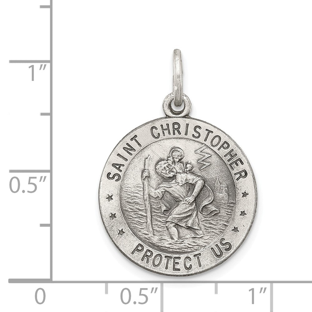Million Charms 925 Sterling Silver Religious Saint Christopher Medal