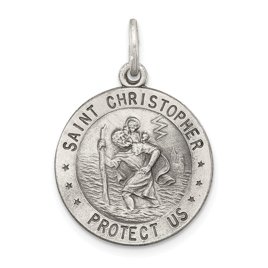 Million Charms 925 Sterling Silver Religious Saint Christopher Medal