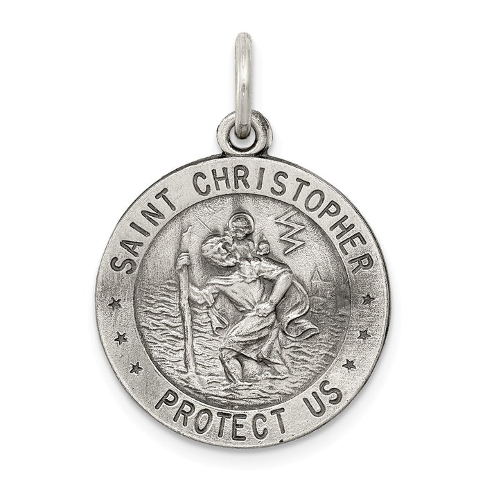 Million Charms 925 Sterling Silver St.Christopher Us Army Medal