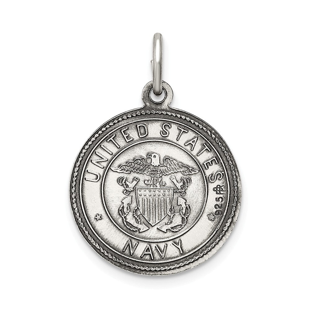 Million Charms 925 Sterling Silver Religious Saint Christopher Us Navy Medal