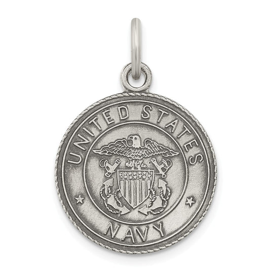 Million Charms 925 Sterling Silver Us Navy Medal