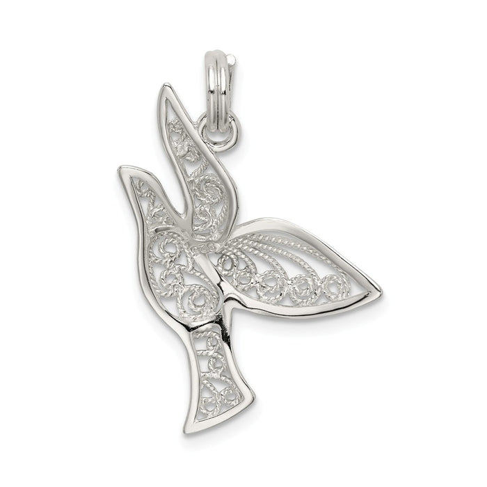 Million Charms 925 Sterling Silver Filigree Holy Spirit Charm