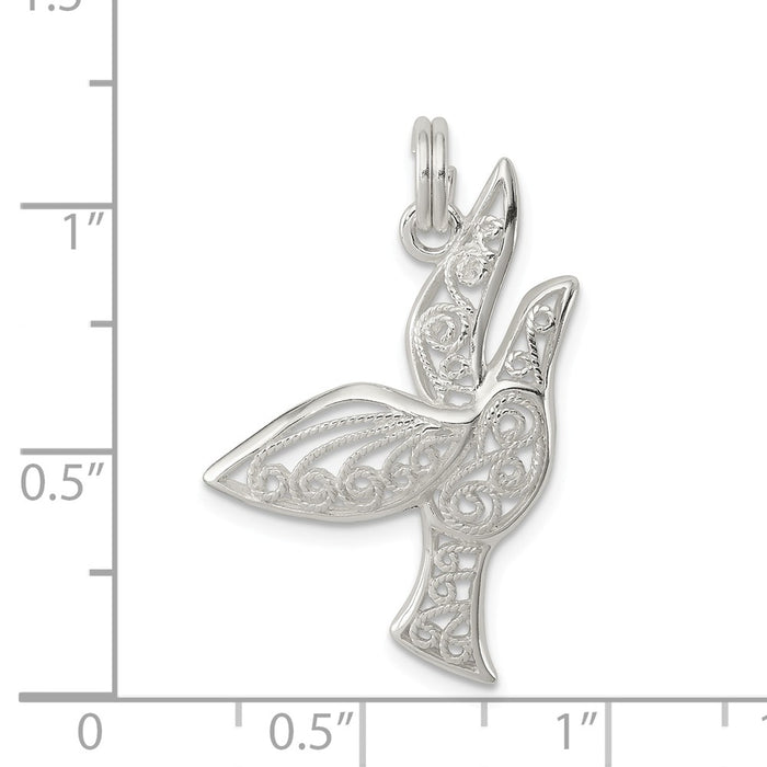 Million Charms 925 Sterling Silver Filigree Holy Spirit Charm