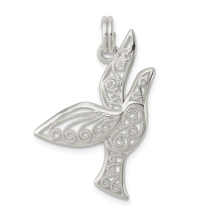Million Charms 925 Sterling Silver Filigree Holy Spirit Charm