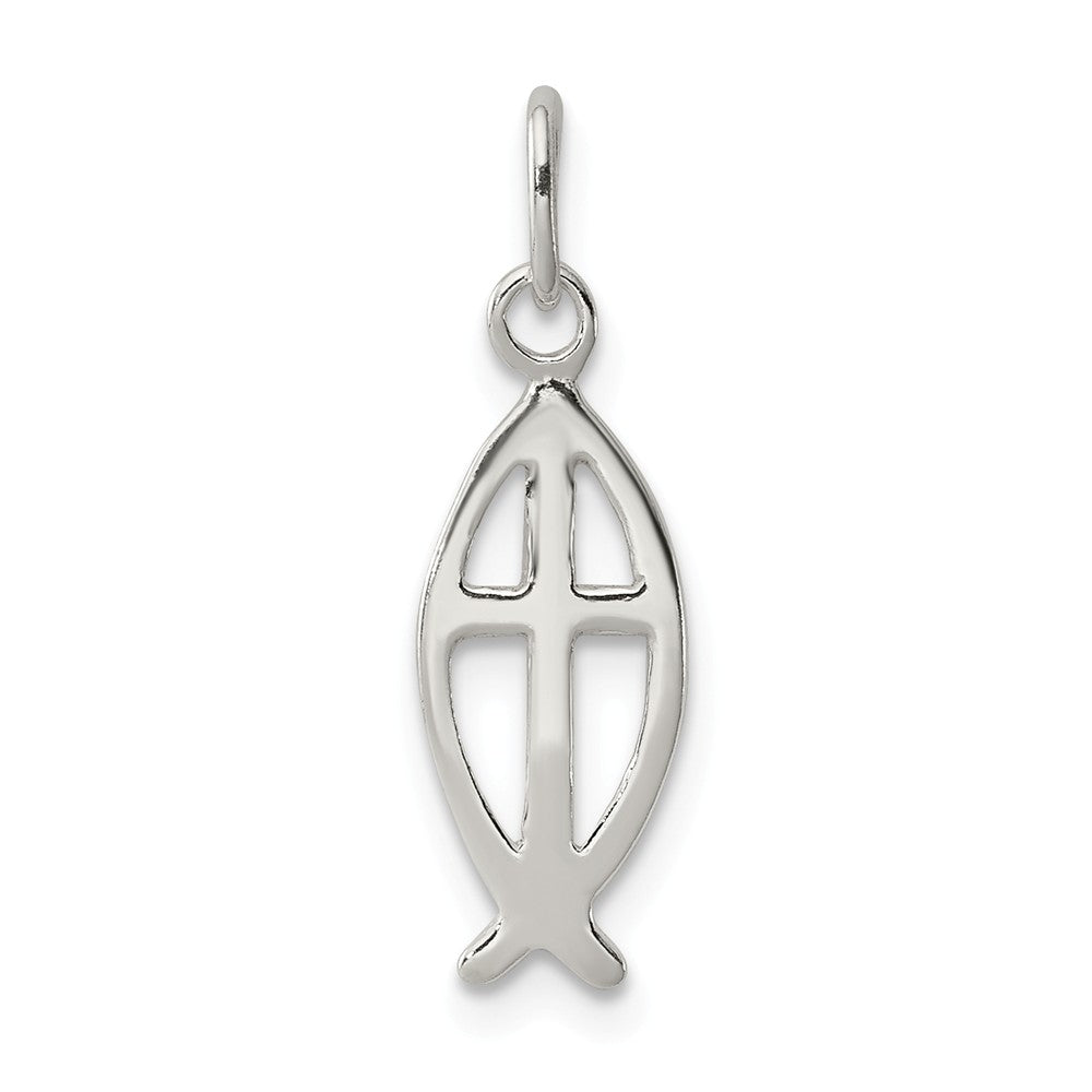 Million Charms 925 Sterling Silver Ichthus Fish Relgious Cross Charm
