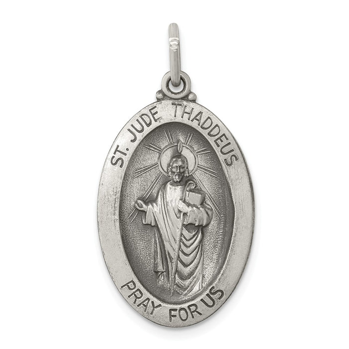 Million Charms 925 Sterling Silver Religious Saint Jude Thaddeus Medal