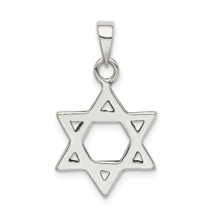 Million Charms 925 Sterling Silver Antiqued Religious Jewish Star Of David Charm