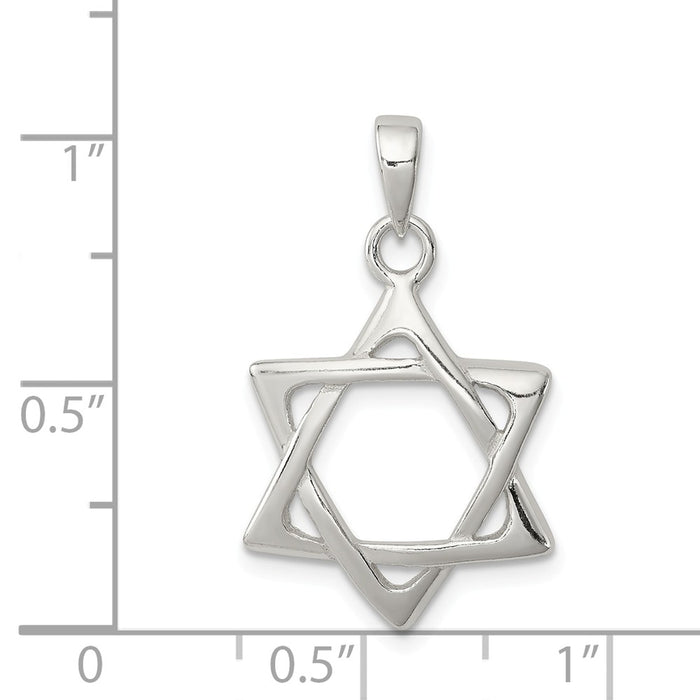 Million Charms 925 Sterling Silver Religious Jewish Star Of David Pendant