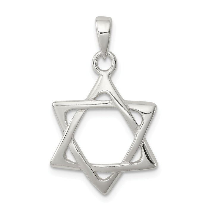 Million Charms 925 Sterling Silver Religious Jewish Star Of David Pendant