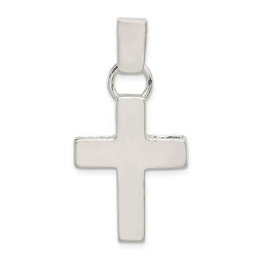 Million Charms 925 Sterling Silver Hammered Latin Relgious Cross Pendant