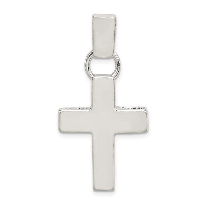 Million Charms 925 Sterling Silver Hammered Latin Relgious Cross Pendant