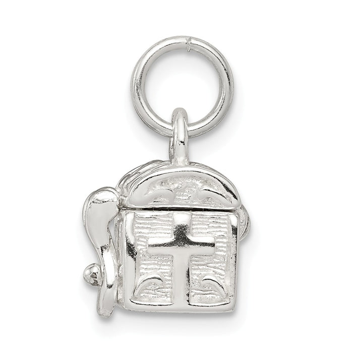 Million Charms 925 Sterling Silver Relgious Cross Prayer Box Charm