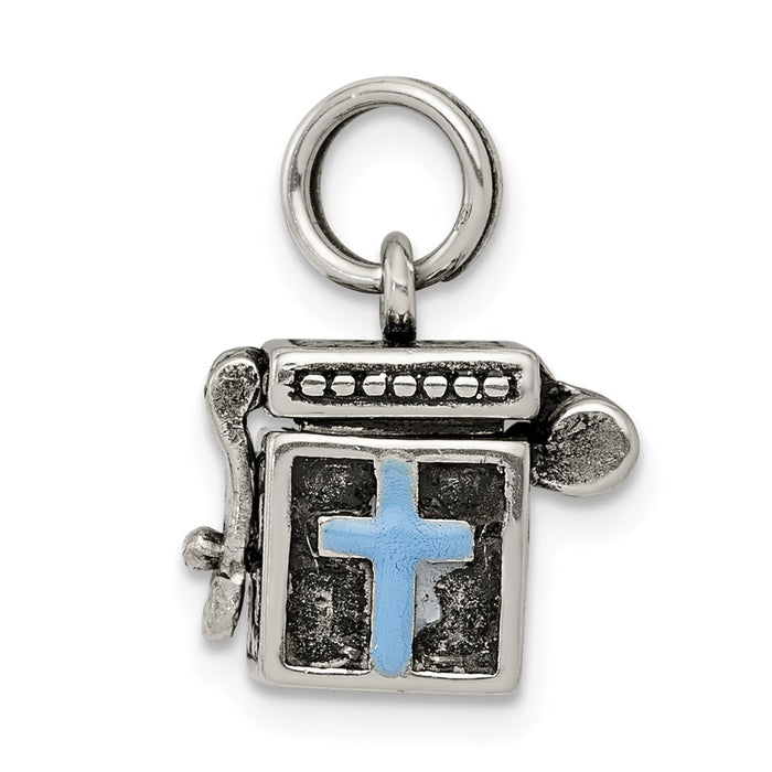 Million Charms 925 Sterling Silver Enameled Prayer Box Charm