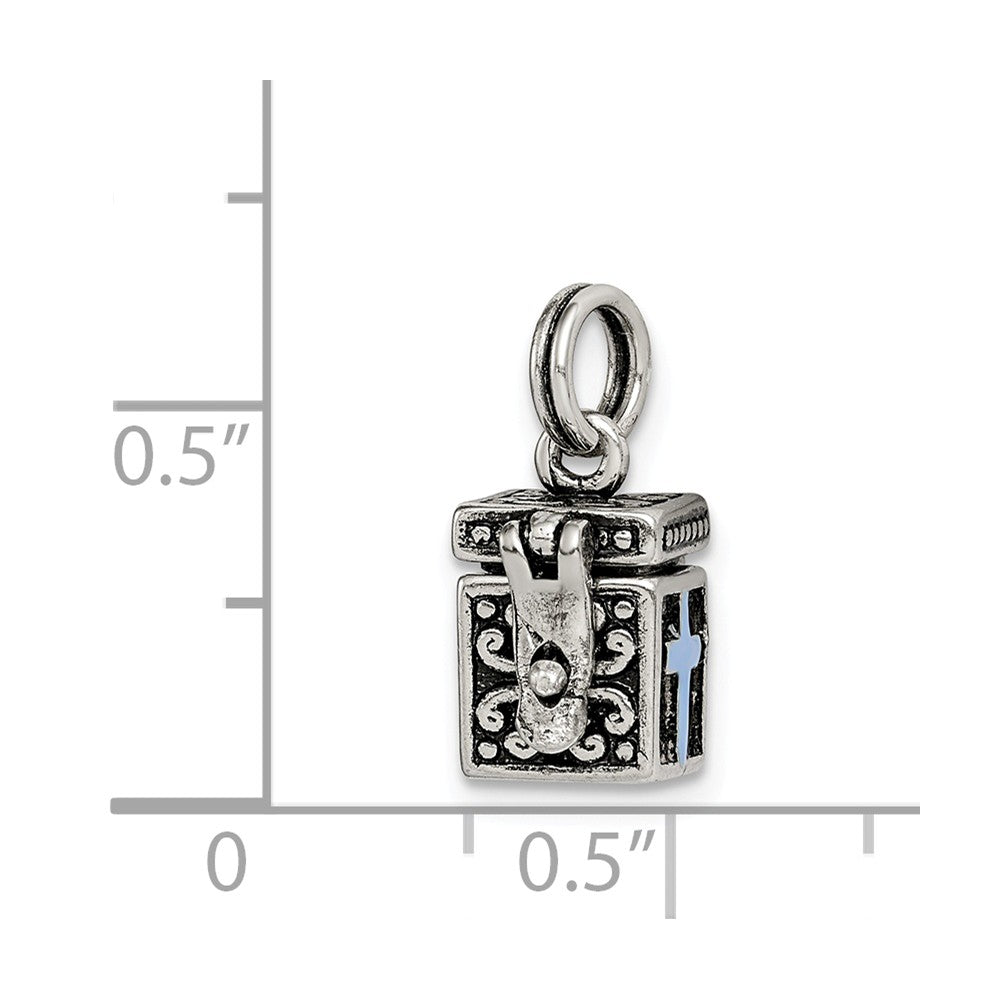 Million Charms 925 Sterling Silver Enameled Prayer Box Charm