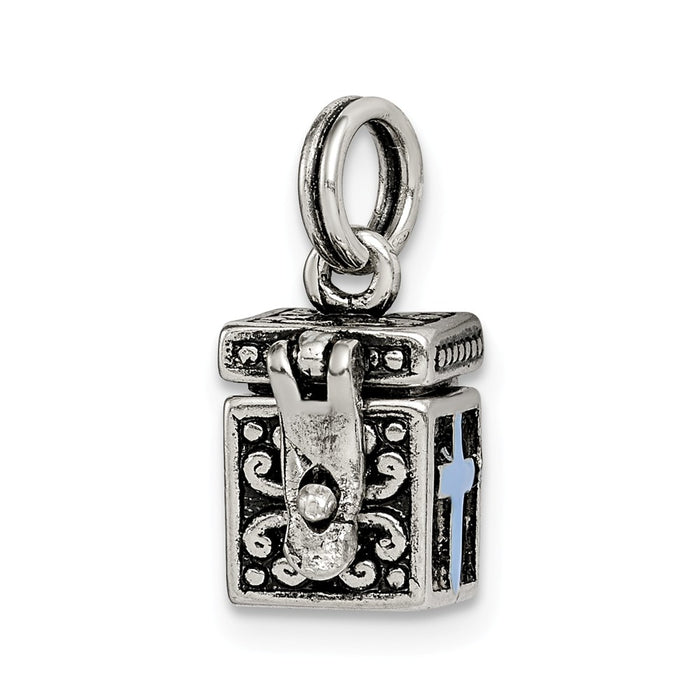Million Charms 925 Sterling Silver Enameled Prayer Box Charm