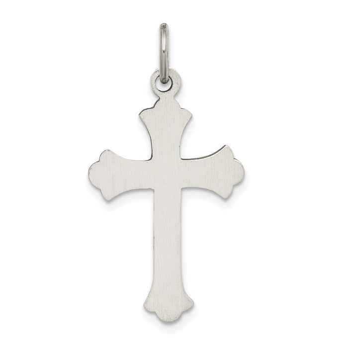 Million Charms 925 Sterling Silver Antiqued Relgious Cross Pendant