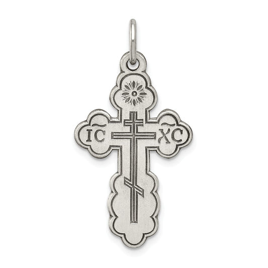 Million Charms 925 Sterling Silver Eastern Orthodox Relgious Cross Charm