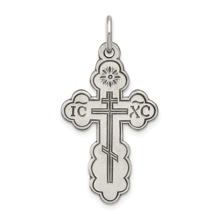 Million Charms 925 Sterling Silver Eastern Orthodox Relgious Cross Charm