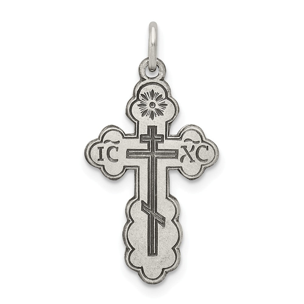 Million Charms 925 Sterling Silver Eastern Orthodox Relgious Cross Charm