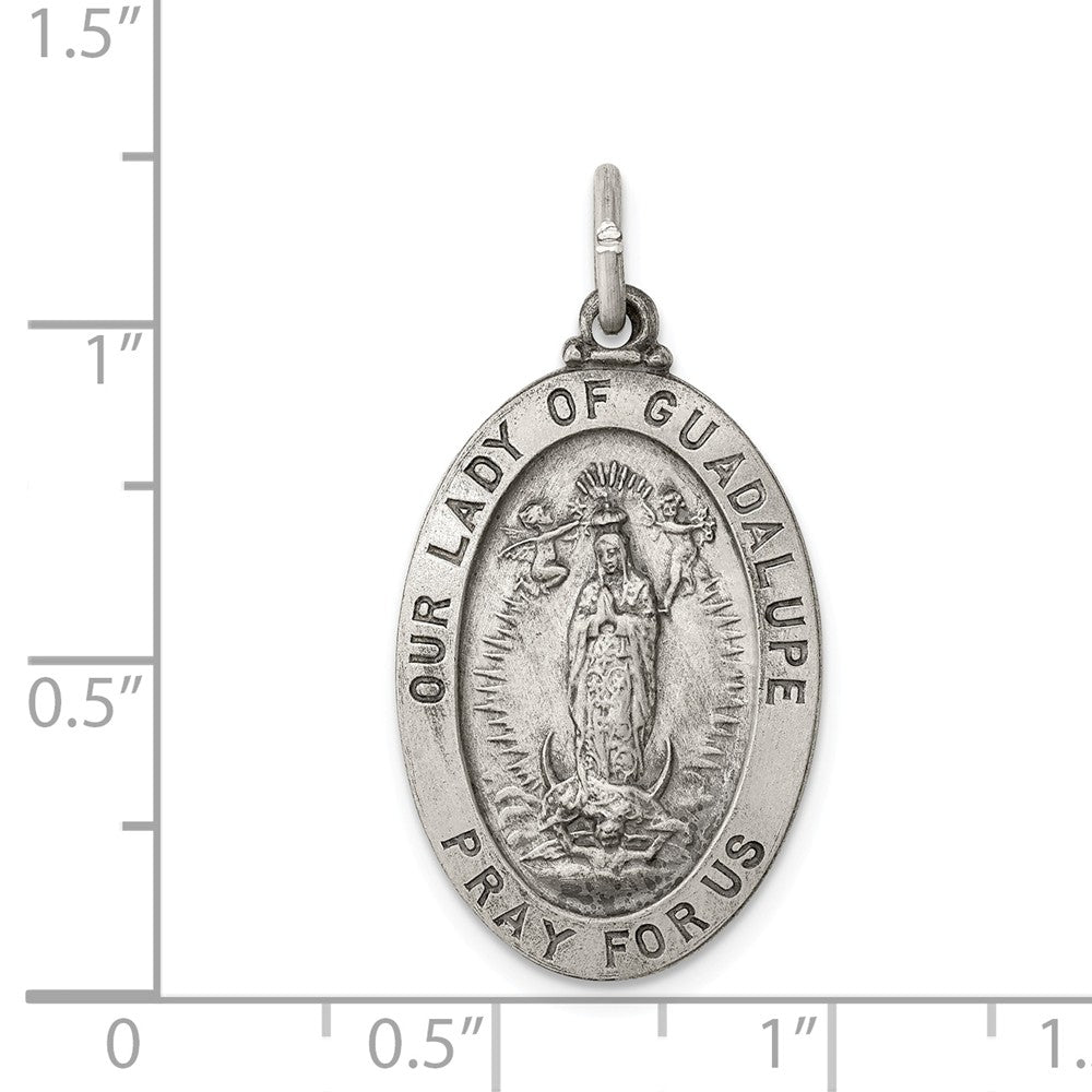 Million Charms 925 Sterling Silver Relgious Our Lady Of Guadalupe Medal