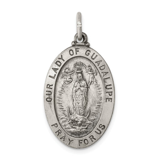 Million Charms 925 Sterling Silver Relgious Our Lady Of Guadalupe Medal