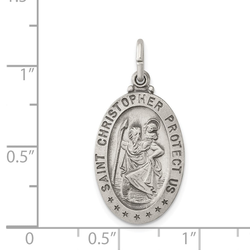 Million Charms 925 Sterling Silver Religious Saint Christopher Medal