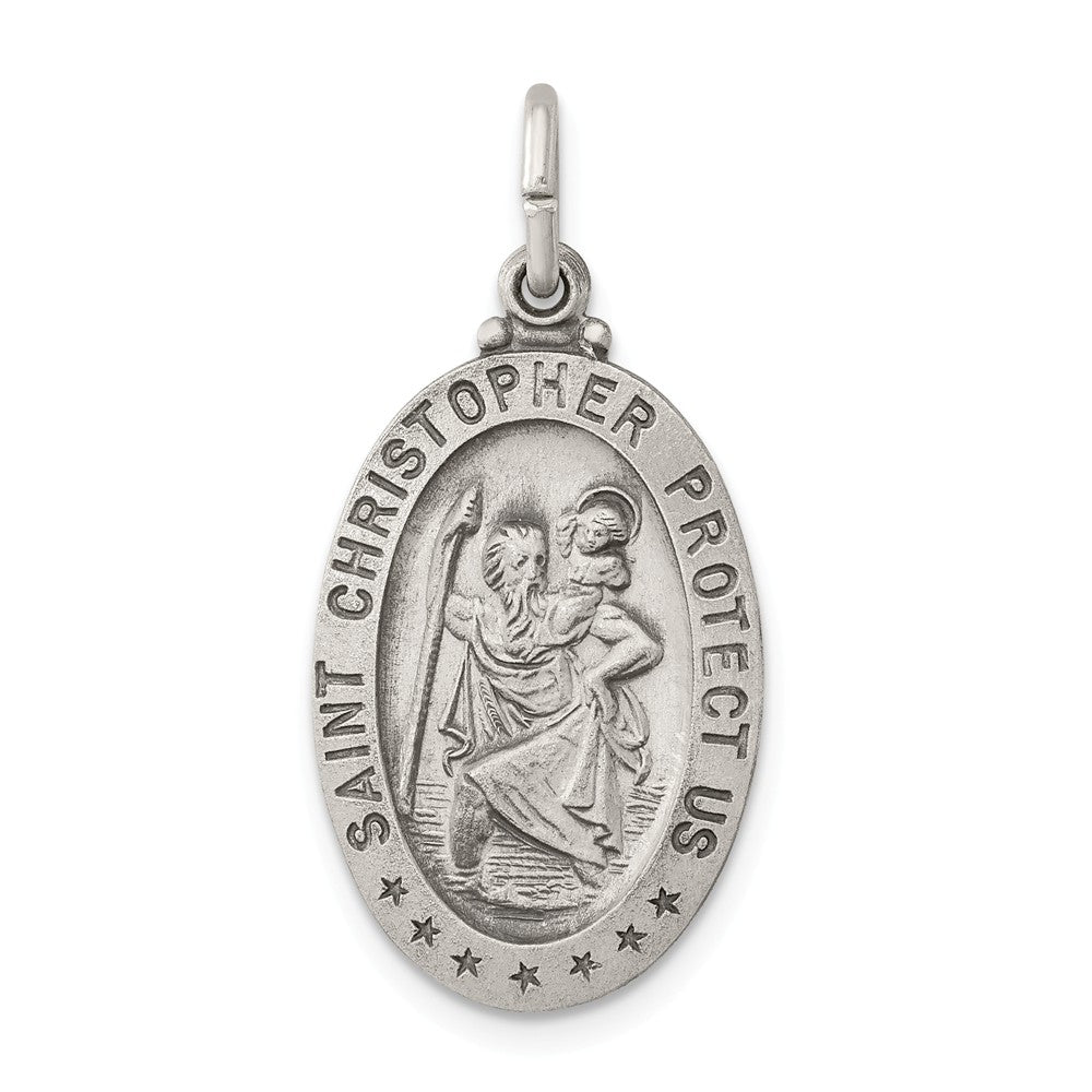 Million Charms 925 Sterling Silver Religious Saint Christopher Medal