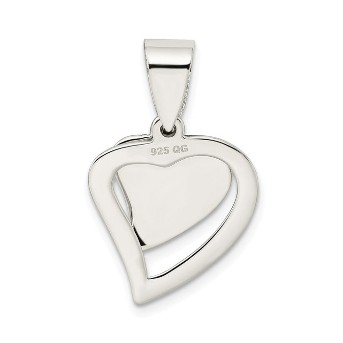 Million Charms 925 Sterling Silver Double Heart Pendant