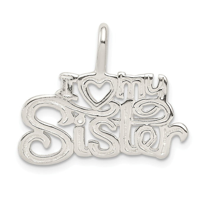 Million Charms 925 Sterling Silver I (Heart) My Sister Pendant