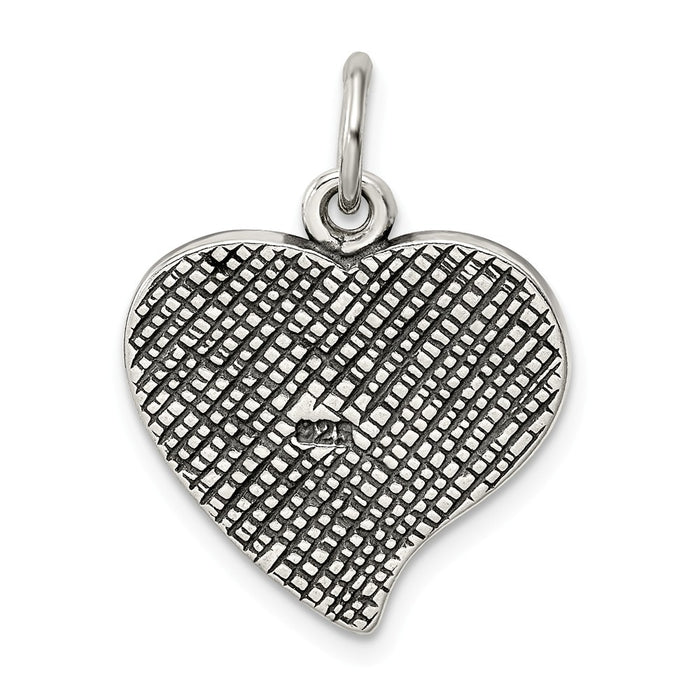 Million Charms 925 Sterling Silver Antique Mother Heart Charm