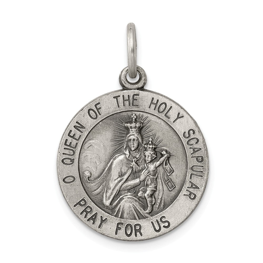Million Charms 925 Sterling Silver Queen Of The Holy Scapular Medal
