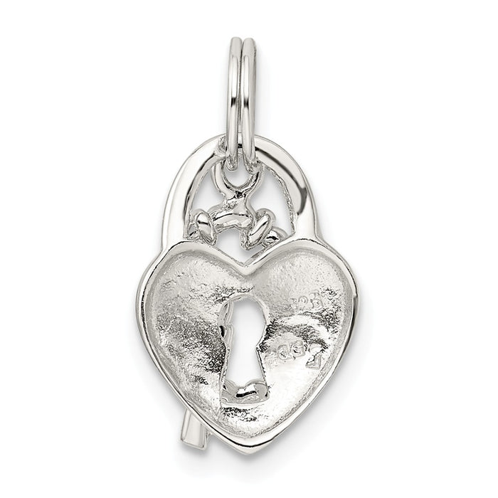 Million Charms 925 Sterling Silver Heart & Key Charm